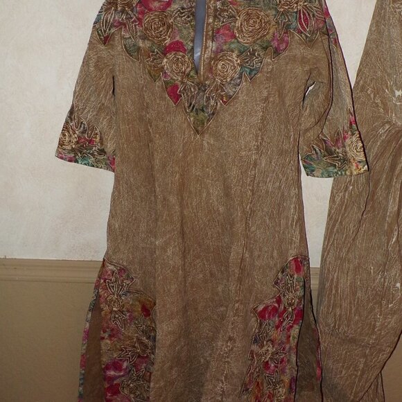 Vintage Embellished Tunic & Harem Shalwar Pants Stone washed Boho Hippy OS - Picture 3 of 11